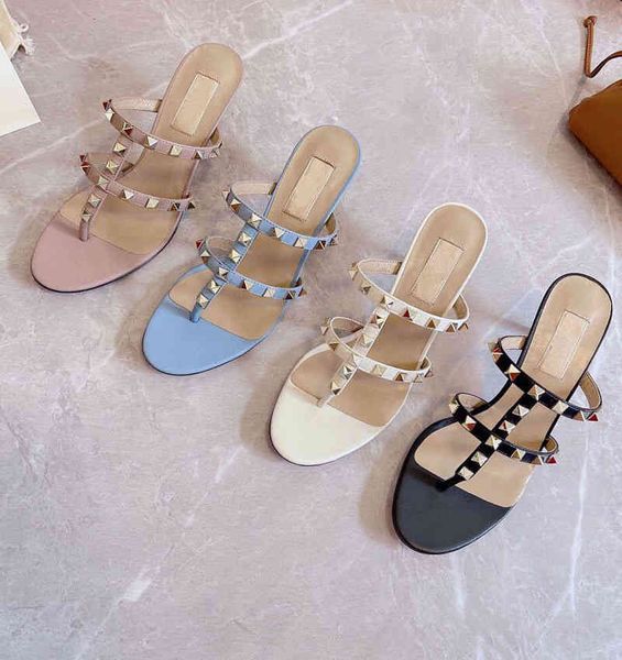 sandals summer round head high heel thin clip toe herringbone slippers fashion personalized rivet cowhide women's shoes, Black
sandals summer round head high heel thin clip toe herringbone slippers fashion personalized rivet cowhide women's shoes, Black