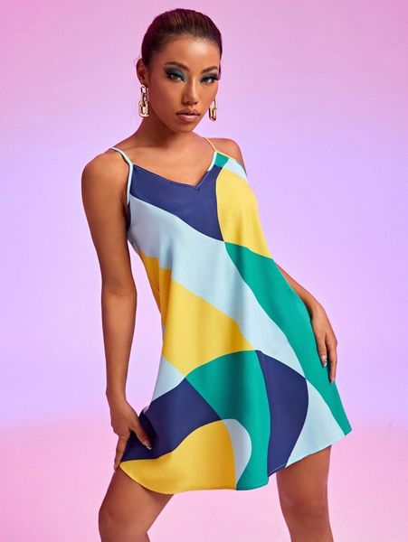 x ishaarah crisscross backless colorblock cami dress a9h9#, Black;gray
x ishaarah crisscross backless colorblock cami dress a9h9#, Black;gray