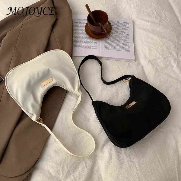 women nylon solid color shoulder bag zipper small crescent messenger handbags luxury designer handbag retro ladies shoulder bags y220527
women nylon solid color shoulder bag zipper small crescent messenger handbags luxury designer handbag retro ladies shoulder bags y220527