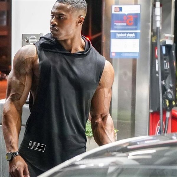 brand gym clothing mens bodybuilding hooded tank cotton sleeveless sweatshirt fitness vest workout sportswear hoodies male 220621, White;black
brand gym clothing mens bodybuilding hooded tank cotton sleeveless sweatshirt fitness vest workout sportswear hoodies male 220621, White;black