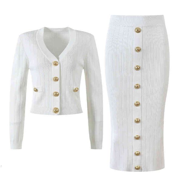 two piece dress early autumn suit fashionable long sleeve v-neck knitted cardigan high waist metal breasted skirt two-piece set g582, White
two piece dress early autumn suit fashionable long sleeve v-neck knitted cardigan high waist metal breasted skirt two-piece set g582, White