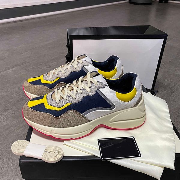 new mens rhyton sneaker casual shoes dad sneaker calfskin paris fashion women platform sports shoes size 35-45 no51, Black
new mens rhyton sneaker casual shoes dad sneaker calfskin paris fashion women platform sports shoes size 35-45 no51, Black