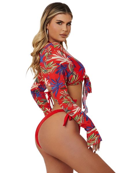 sxy plant print halter tie side bikini swimsuit with kimono 82ig#, White;black
sxy plant print halter tie side bikini swimsuit with kimono 82ig#, White;black