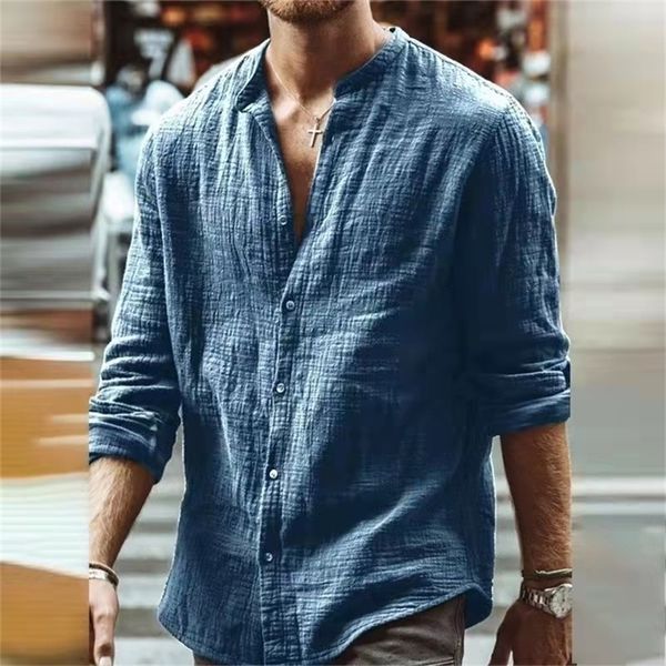 spring men s shirts loose cotton linen solid long sleeve stand collar button retro autumn shirt for male blouse 3xl 220624, White;black
spring men s shirts loose cotton linen solid long sleeve stand collar button retro autumn shirt for male blouse 3xl 220624, White;black