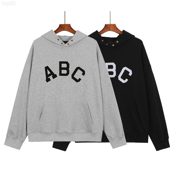 men's hoodies & sweatshirts designer season 7 abc letter flocking printed hoodie on main high street loose hooded terry sweater for men, Black
men's hoodies & sweatshirts designer season 7 abc letter flocking printed hoodie on main high street loose hooded terry sweater for men, Black