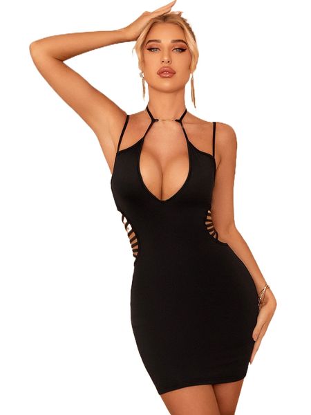 parthea chain detail cut out tie back bodycon dress p2ri#, Black;gray
parthea chain detail cut out tie back bodycon dress p2ri#, Black;gray