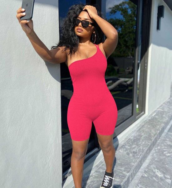 fashion casual one shoulder short jumpsuit romper 2022 new clothing, Black;white
fashion casual one shoulder short jumpsuit romper 2022 new clothing, Black;white