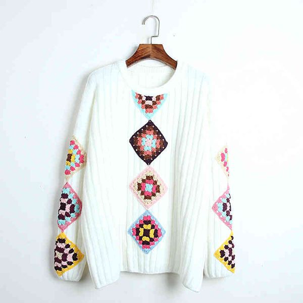 women's knits & tees korean three-dimensional flower hand crocheted sweater for women in early autumn and winter r0lg, White
women's knits & tees korean three-dimensional flower hand crocheted sweater for women in early autumn and winter r0lg, White