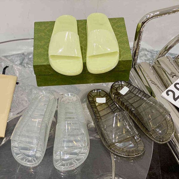 g family letter embossed casual slippers transparent jelly flip flops men's beach shoes couple, Black
g family letter embossed casual slippers transparent jelly flip flops men's beach shoes couple, Black