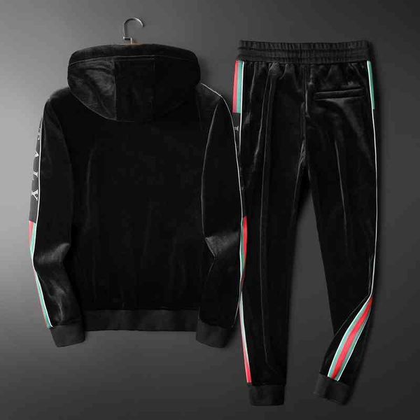 men's sports fashion trend brand clothing and new casual double-sided plush thickened hooded suit, Gray
men's sports fashion trend brand clothing and new casual double-sided plush thickened hooded suit, Gray