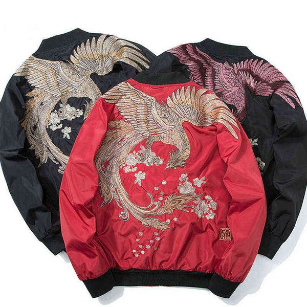 winter pilot bomber jacket men women bird phoenix embroidery baseball jacket thick warm male youth couples coat japan streetwear t220816, Black;brown
winter pilot bomber jacket men women bird phoenix embroidery baseball jacket thick warm male youth couples coat japan streetwear t220816, Black;brown