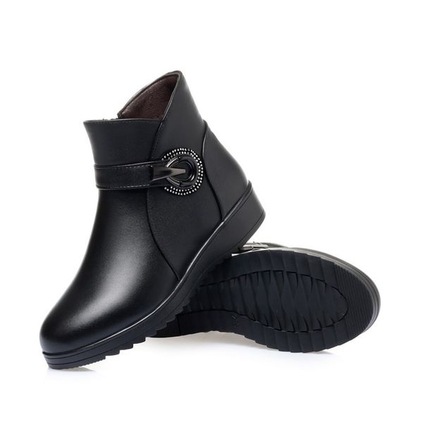 mother winter boots wedges large size 41 42 43 ladies short boots shiny new natural wool warm female snow boots, Black
mother winter boots wedges large size 41 42 43 ladies short boots shiny new natural wool warm female snow boots, Black