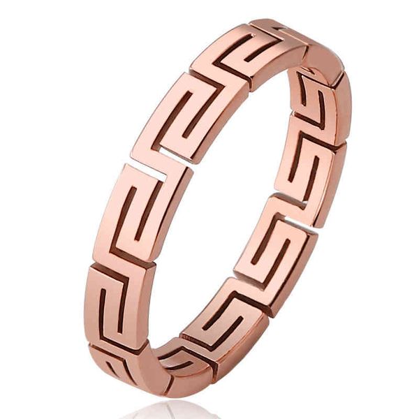 rings creative women's gold ring titanium steel hollow great wall pattern stainless cutting tail, Silver
rings creative women's gold ring titanium steel hollow great wall pattern stainless cutting tail, Silver