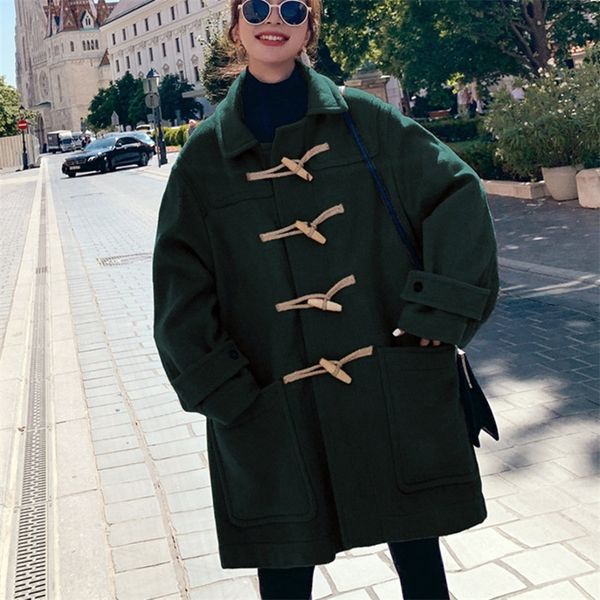 2020 winter new woolen coat ladies midlength lapel big buttons korean loose large size overcoat trend women 16q249 t200814, Black
2020 winter new woolen coat ladies midlength lapel big buttons korean loose large size overcoat trend women 16q249 t200814, Black