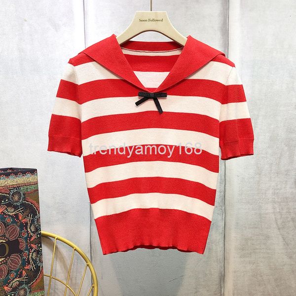 women's knits & tees special price summer girls navy collar stripe t-shirt women's short sleeved, White
women's knits & tees special price summer girls navy collar stripe t-shirt women's short sleeved, White