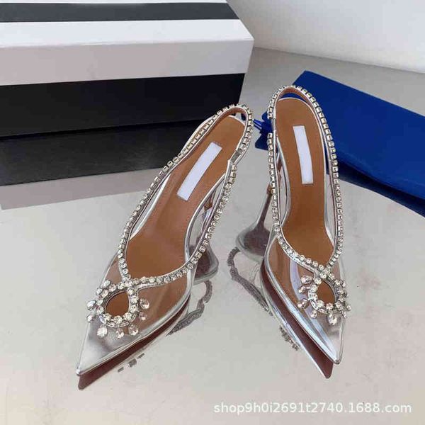 sandals spring and summer high-heeled sandals women's pointed film thin heel roman back trip belt shoes er, Black
