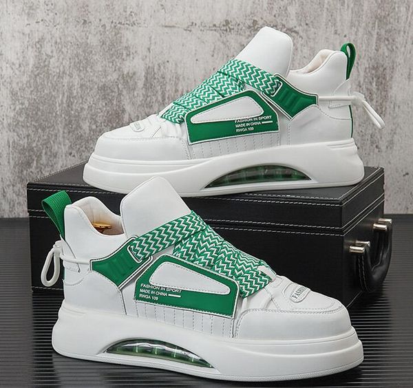 men air cushion shoes platform sneakers hight increase loafers flat heel round toe lace-up fashionlittle white casual shoes british style, Black
men air cushion shoes platform sneakers hight increase loafers flat heel round toe lace-up fashionlittle white casual shoes british style, Black