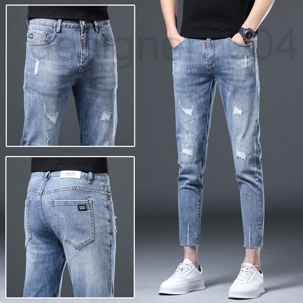 men's jeans designer spring and summer 2021 korean fashion brand jeans men's capris blue hole elastic slim leggings thin y78y
men's jeans designer spring and summer 2021 korean fashion brand jeans men's capris blue hole elastic slim leggings thin y78y