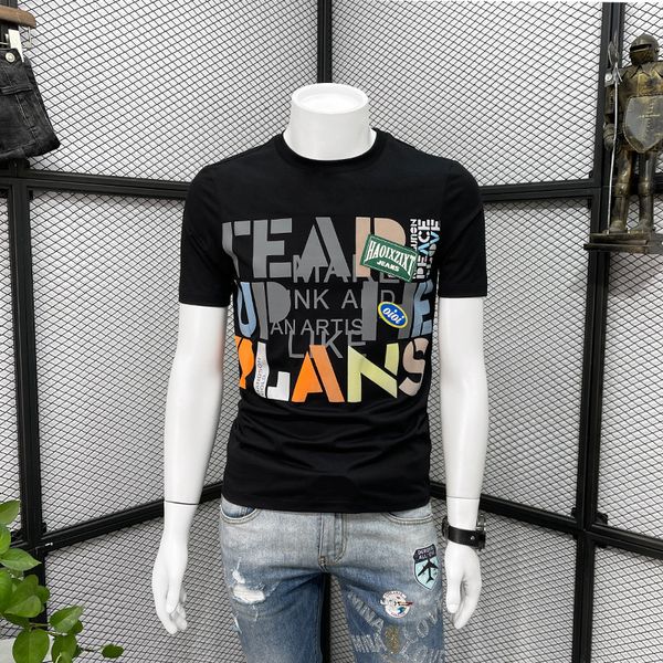 2022 new summer t shirt men cotton causal o-neck male classical colorful letter print plus size, White;black
2022 new summer t shirt men cotton causal o-neck male classical colorful letter print plus size, White;black