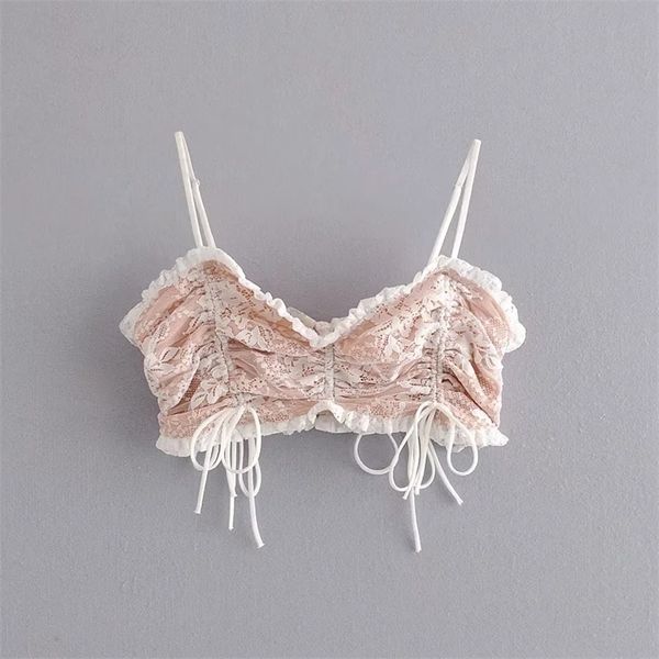 vintage chic lace ruffles camis women drawstrings adjustable straps elegant ladies chic camisole lj200818, White
vintage chic lace ruffles camis women drawstrings adjustable straps elegant ladies chic camisole lj200818, White