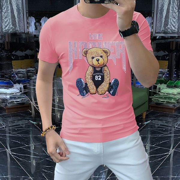 printing bear men's t-shirts summer fashion brand slim mercerized cotton male short sleeve rhinestone pink black white tees mens clothi, White;black
printing bear men's t-shirts summer fashion brand slim mercerized cotton male short sleeve rhinestone pink black white tees mens clothi, White;black