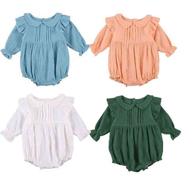 cute infant newborn baby's romper long sleeve lapel collar with buttons wrinkled short for summer and spring g220521, Blue
cute infant newborn baby's romper long sleeve lapel collar with buttons wrinkled short for summer and spring g220521, Blue