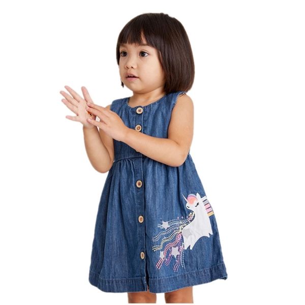 children summer baby girls clothes brand vestiods toddler cotton dot giraffe denim color dress for kids 2 3 4 5 6 7 years 220712, Red;yellow
children summer baby girls clothes brand vestiods toddler cotton dot giraffe denim color dress for kids 2 3 4 5 6 7 years 220712, Red;yellow