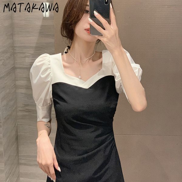 irregular woman dress puff sleeve pleated robe femme short dresses summer square collar vestidos mujer 210506, Black;gray
irregular woman dress puff sleeve pleated robe femme short dresses summer square collar vestidos mujer 210506, Black;gray