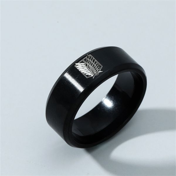 trendy fashion stainless steel band rings wings of om flag finger rings men's women's jewelry anime a256, Silver
trendy fashion stainless steel band rings wings of om flag finger rings men's women's jewelry anime a256, Silver