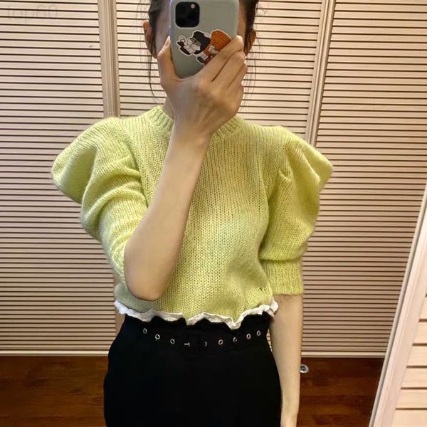women's sweaters designer bubble sleeve soft milk sweater women's yellow 2021 early autumn new fashion foreign style knitted rbup, White;black
women's sweaters designer bubble sleeve soft milk sweater women's yellow 2021 early autumn new fashion foreign style knitted rbup, White;black