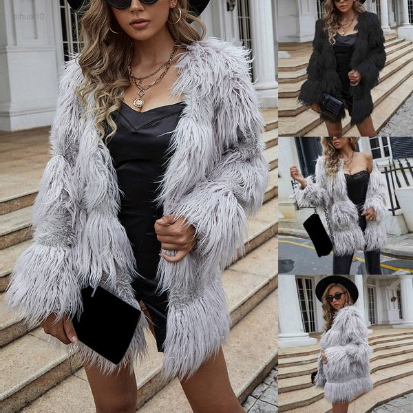 women fuzzy jackets open front winter vest jacket artificial fur-grass warm winter outfit jackets quick ropa mujer l220725, White
women fuzzy jackets open front winter vest jacket artificial fur-grass warm winter outfit jackets quick ropa mujer l220725, White