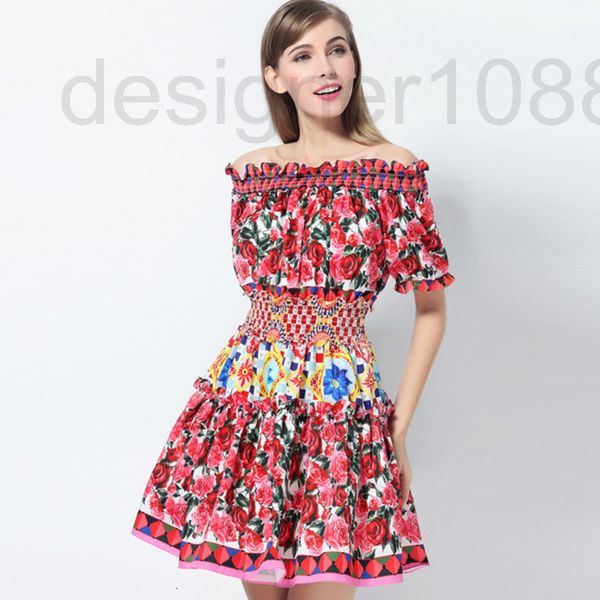 casual dresses designer spring and summer catwalk one-line collar off shoulder elastic waist short sleeve print slim fit temperament fluffy, Black;gray
casual dresses designer spring and summer catwalk one-line collar off shoulder elastic waist short sleeve print slim fit temperament fluffy, Black;gray