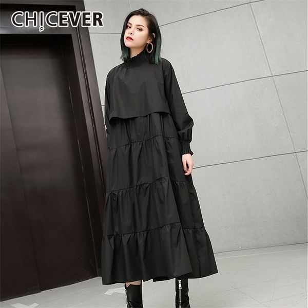 chicever autumn black dress for women loose big size elastic collar long sleeve women's dresses female clothes fashion new t200320, Black;pink
chicever autumn black dress for women loose big size elastic collar long sleeve women's dresses female clothes fashion new t200320, Black;pink