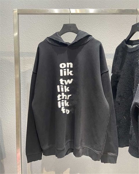 men's hoodies correct 21fw autumn winter new phantom distorted fuzzy letter printed couple hoodie ins, Black
men's hoodies correct 21fw autumn winter new phantom distorted fuzzy letter printed couple hoodie ins, Black
