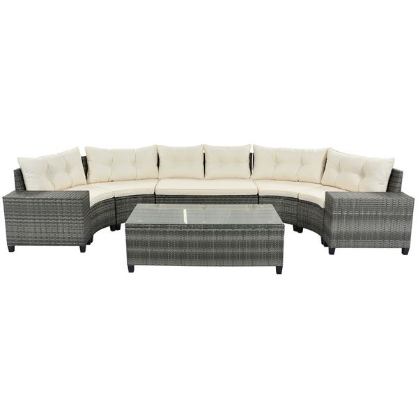 garden sets 8-pieces outdoor wicker round sofa set half-moon sectional sets all weather curved with rectangular coffee tabl
garden sets 8-pieces outdoor wicker round sofa set half-moon sectional sets all weather curved with rectangular coffee tabl