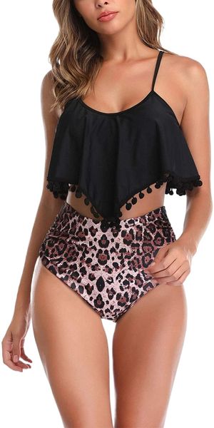 woemn bikini two piece high waisted swimsuit ruffled flounce tassel bathing suits t5hf#, White;black
woemn bikini two piece high waisted swimsuit ruffled flounce tassel bathing suits t5hf#, White;black