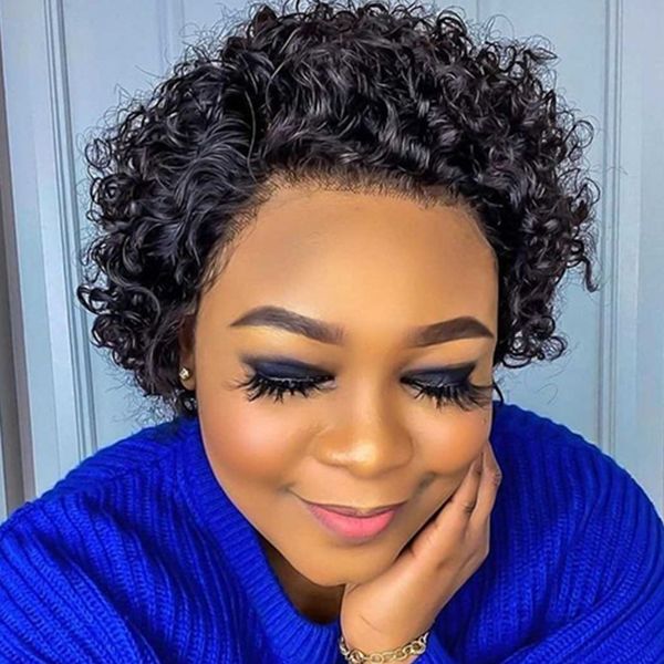 13x1transparent front wigs for women deep wave wig pixie cut short bob curly lace frontal human hair wig, Black;brown
13x1transparent front wigs for women deep wave wig pixie cut short bob curly lace frontal human hair wig, Black;brown