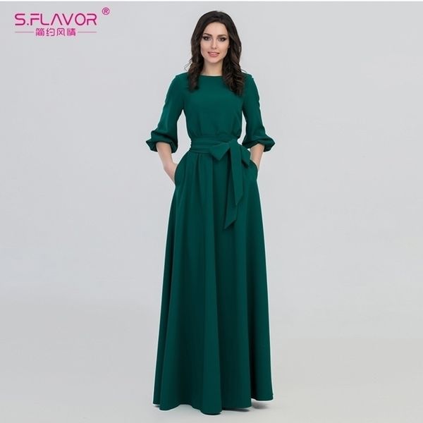 s.flavor autumn winter woman oneck long dress bohemian style slim vestidos vintage three quarter lantern sleeve casual dress y200101, White;black
s.flavor autumn winter woman oneck long dress bohemian style slim vestidos vintage three quarter lantern sleeve casual dress y200101, White;black