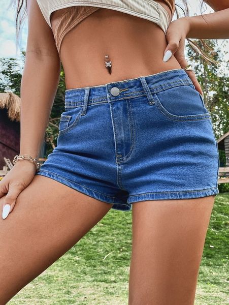 medium washed straight leg denim shorts 522q#, White;black
medium washed straight leg denim shorts 522q#, White;black