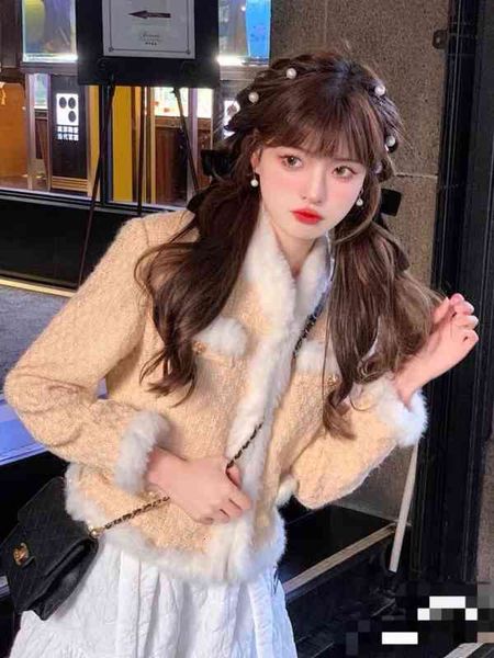 women's fur & faux yellow small fragrance metal buckle imitation wool edge plus cotton annual meeting coat jacket 2fq3, Black
women's fur & faux yellow small fragrance metal buckle imitation wool edge plus cotton annual meeting coat jacket 2fq3, Black