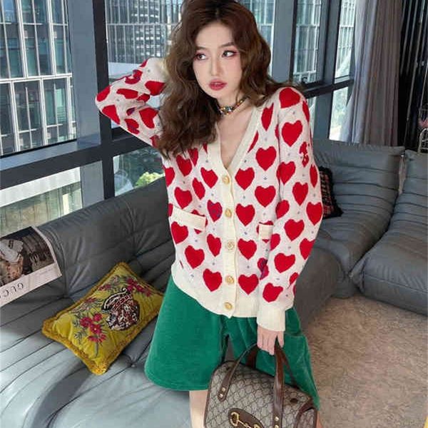 2022 new special offer g family autumn and winter love letter v-neck knitted cardigan pullover sweater women's top, White
2022 new special offer g family autumn and winter love letter v-neck knitted cardigan pullover sweater women's top, White