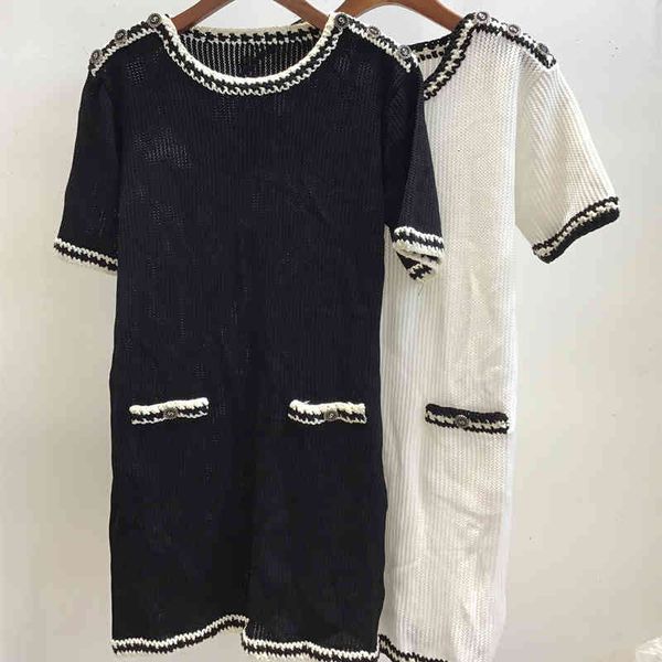 women's hoodies sweatshirts small fragrance with hook edge summer short sleeved knitted dress hollow loose contrast women's, Black
women's hoodies sweatshirts small fragrance with hook edge summer short sleeved knitted dress hollow loose contrast women's, Black