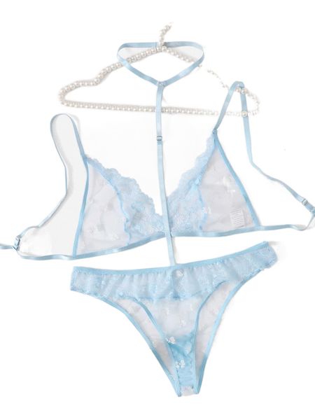 plus contrast lace mesh lingerie set f6gj#, Black;white
plus contrast lace mesh lingerie set f6gj#, Black;white