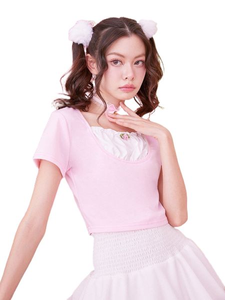 romwe ruched bust tee f0gq#, White