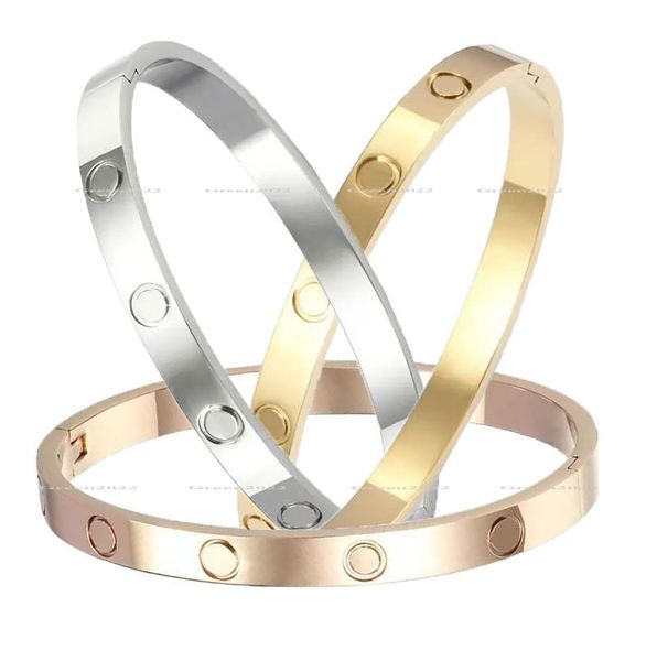 

Love Bracelet Bangles Women Men Titanium Steel Screw Screwdriver Bracelets Nail Bracelet Jewelry with velvet bag Never Fade Not Allergic AAA+