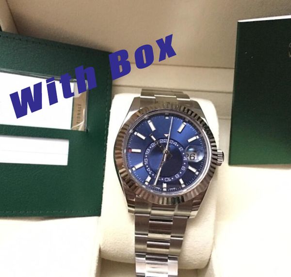 mens watch automatic mechanical stainless steel calendar 42mm skydweller classic blue dial adjustable business master wristwatch with origin, Slivery;brown
mens watch automatic mechanical stainless steel calendar 42mm skydweller classic blue dial adjustable business master wristwatch with origin, Slivery;brown