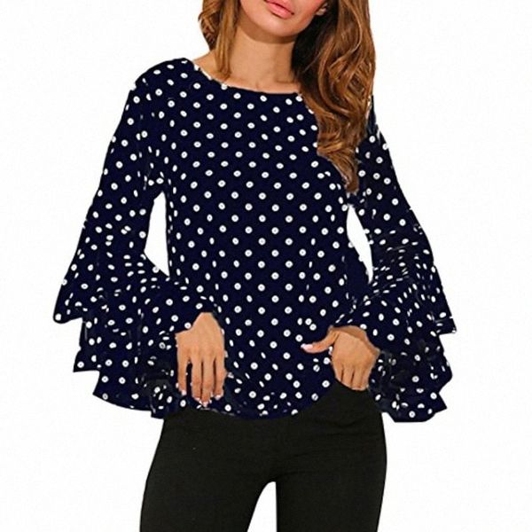 women shirt, 2017 big women's bell sleeve loose polka dot shirt ladies casual blouse blue, s u1sd#, White
women shirt, 2017 big women's bell sleeve loose polka dot shirt ladies casual blouse blue, s u1sd#, White