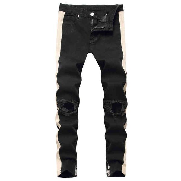 men's jeans men's jeans with holes in the knee, worn-out and slim side zipper small feet 4joq, Blue
men's jeans men's jeans with holes in the knee, worn-out and slim side zipper small feet 4joq, Blue