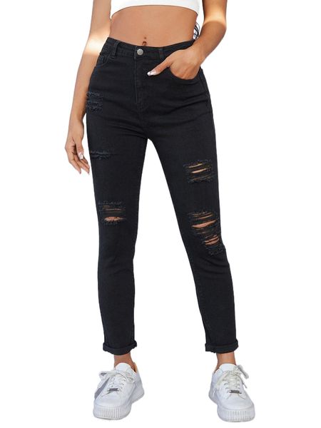 ripped roll hem mom jeans q7vx#, Blue
ripped roll hem mom jeans q7vx#, Blue