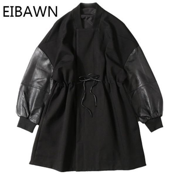 global station spring trend leather windbreaker women sheepskin stitching large size version mid-long leather coat 201224, Black
global station spring trend leather windbreaker women sheepskin stitching large size version mid-long leather coat 201224, Black